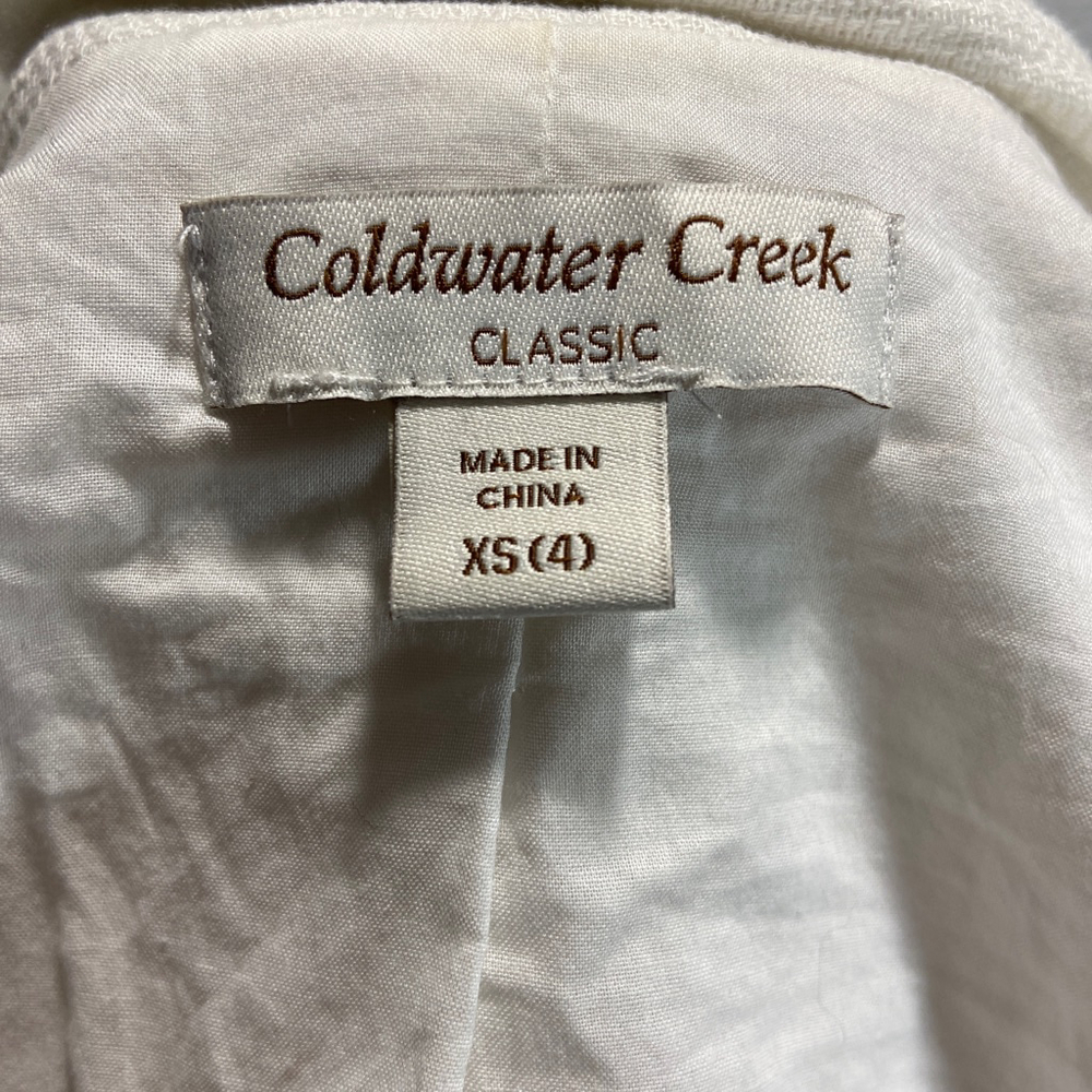 Coldwater Creek Black & White Abstract Print Blazer‎ Jacket - Women's XS - Picture 8 of 9